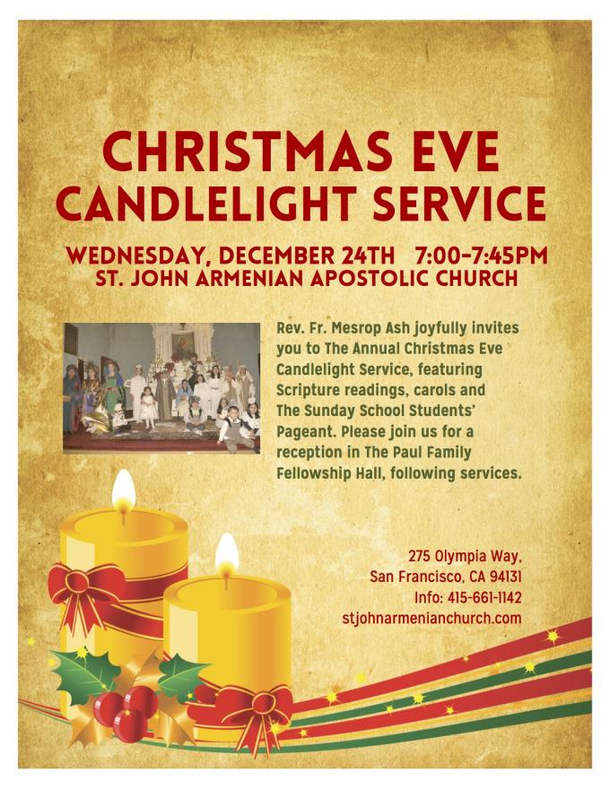 Christmas Eve Candlelight Service St. John Armenian Apostolic Church